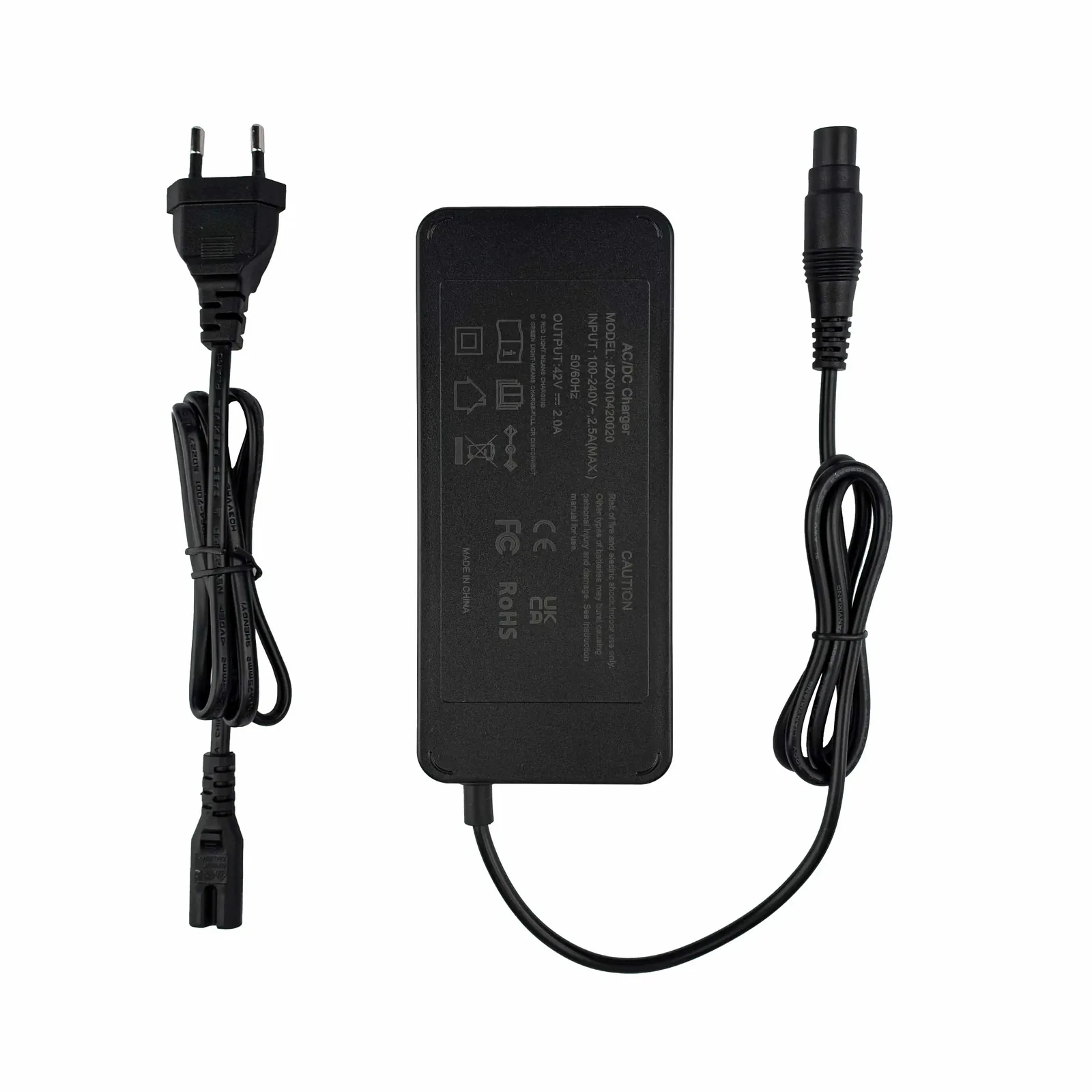 JUXON 42V/54.6V 3A lithium-ion e-bike battery charger — detail view 3