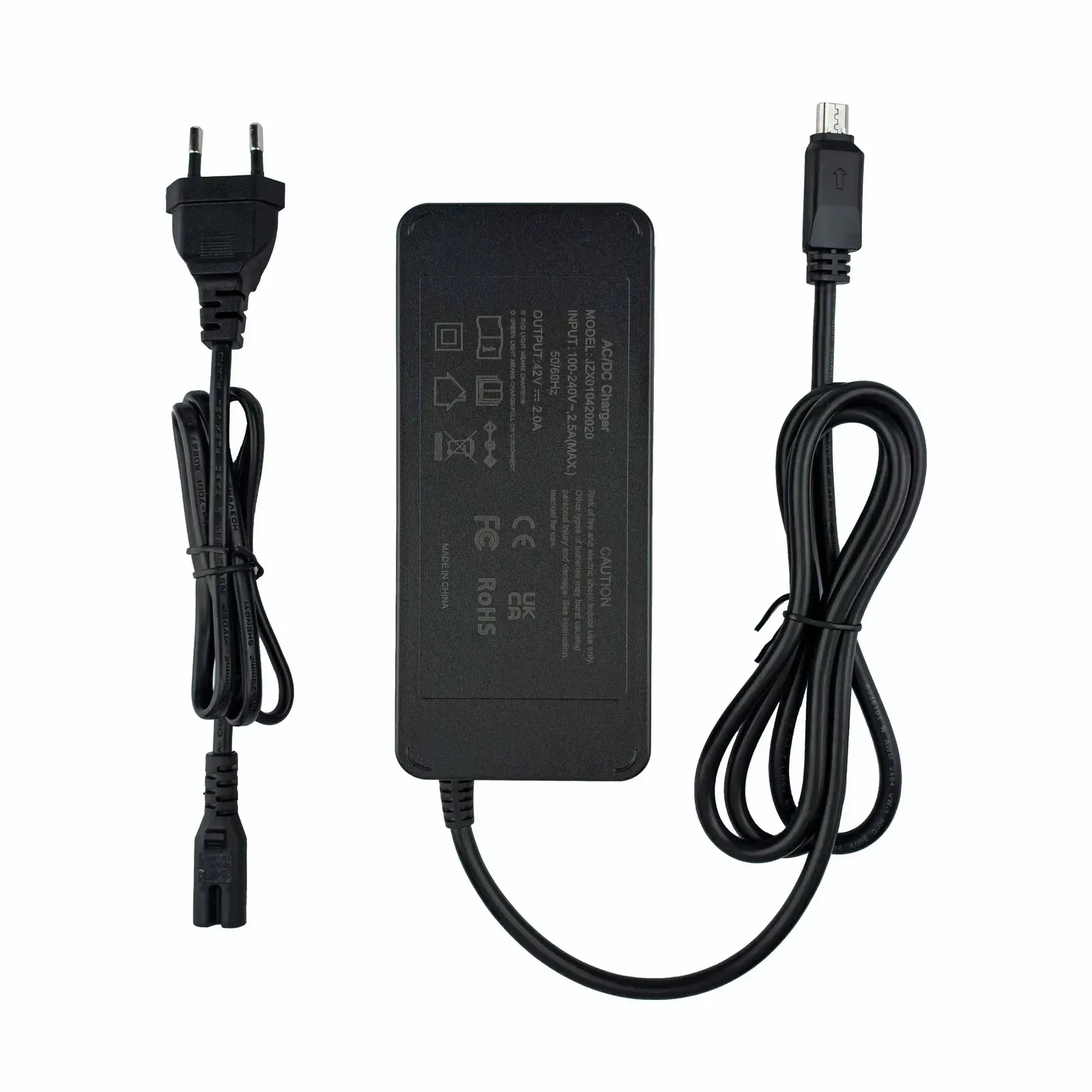 JUXON 42V 2A lithium-ion e-bike battery charger — detail view 5
