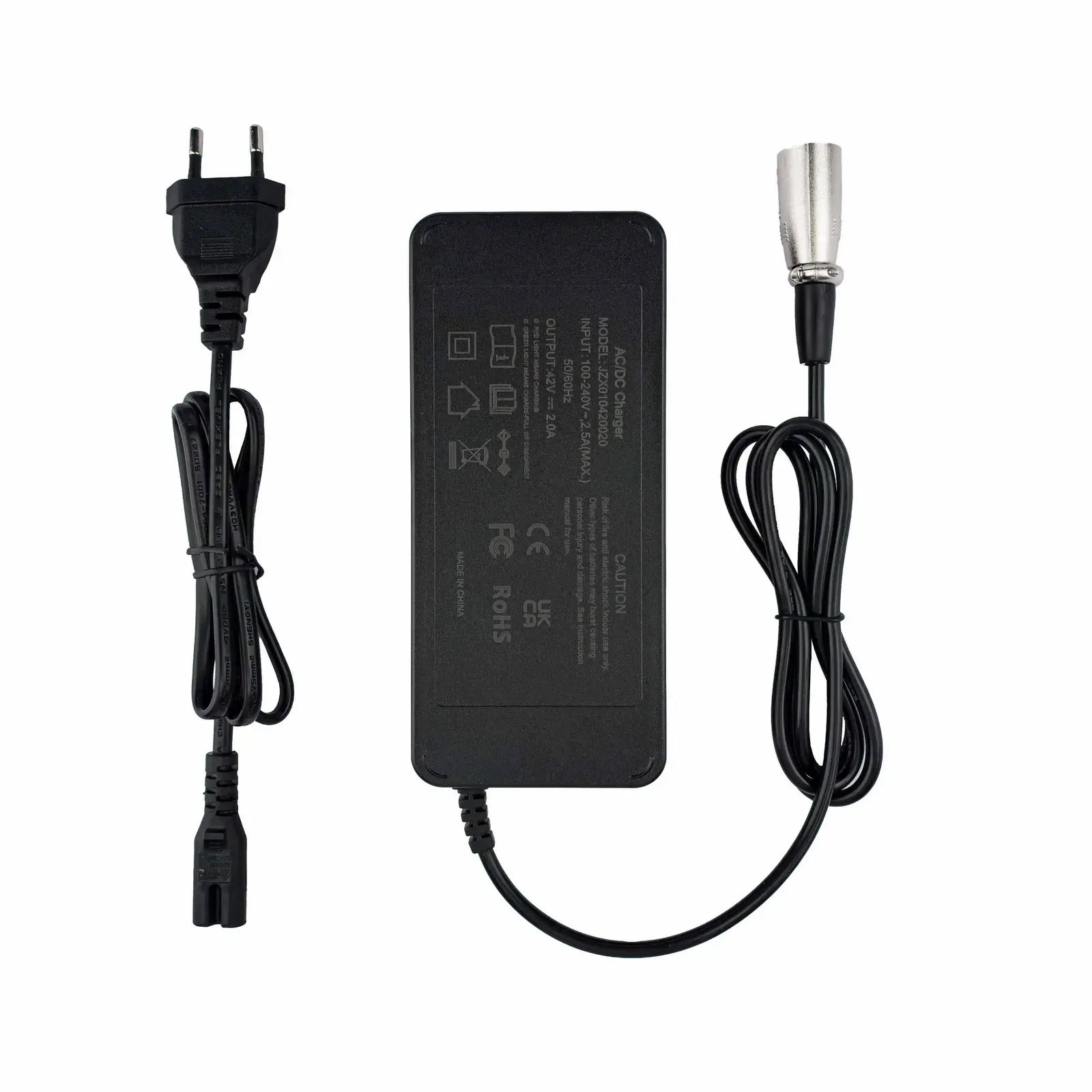 JUXON 42V 2A lithium-ion e-bike battery charger — detail view 6
