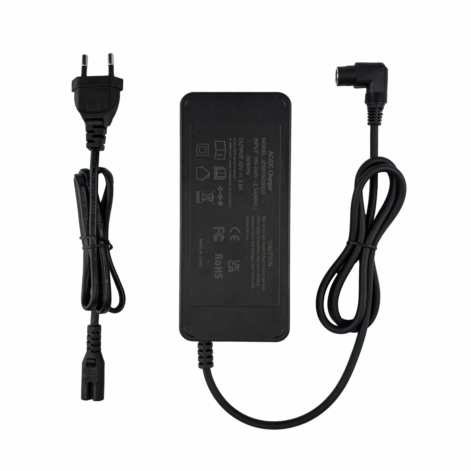 JUXON 42V 2A lithium-ion e-bike battery charger — detail view 5