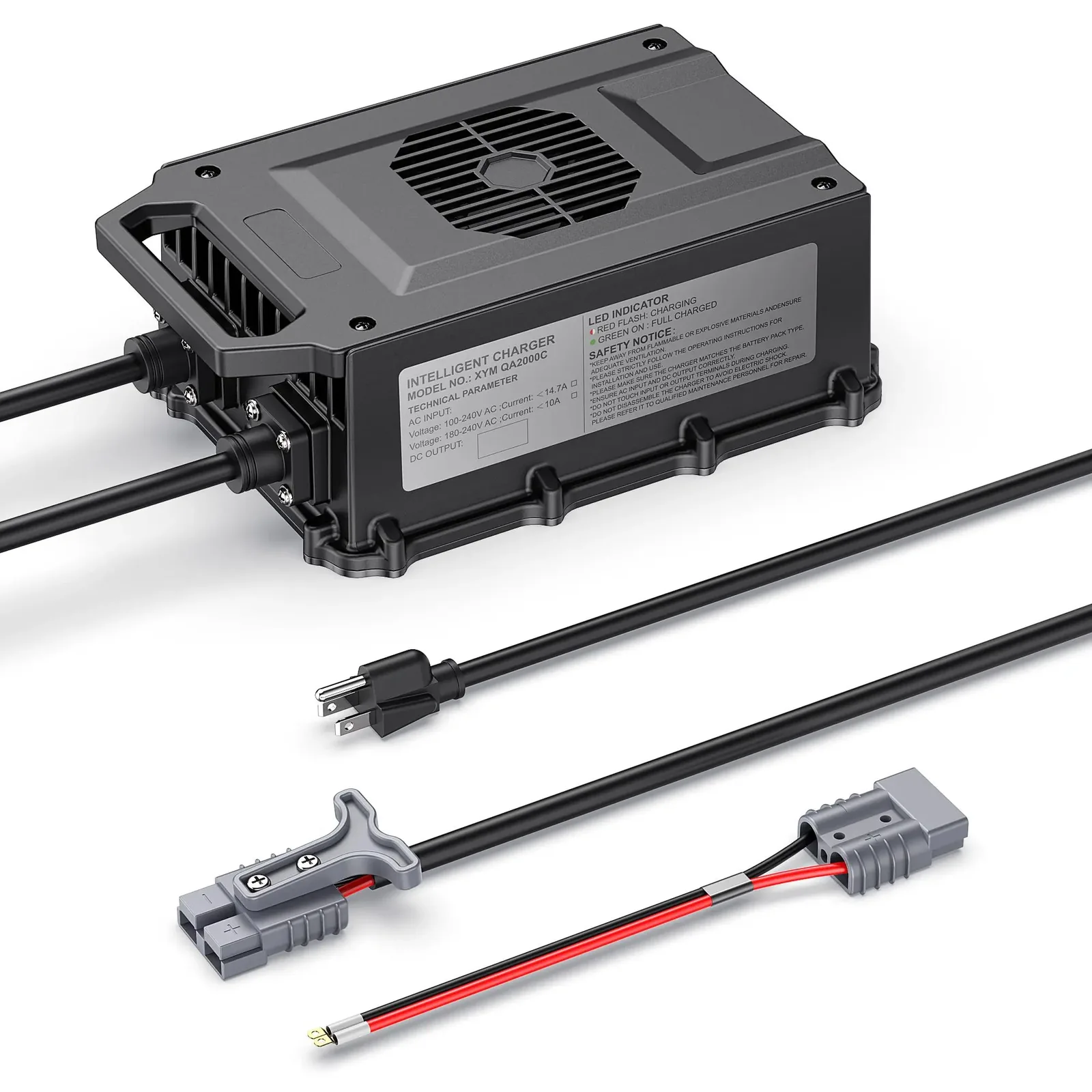 JUXON 25.2V 60A lithium-ion solar battery charger — detail view 3